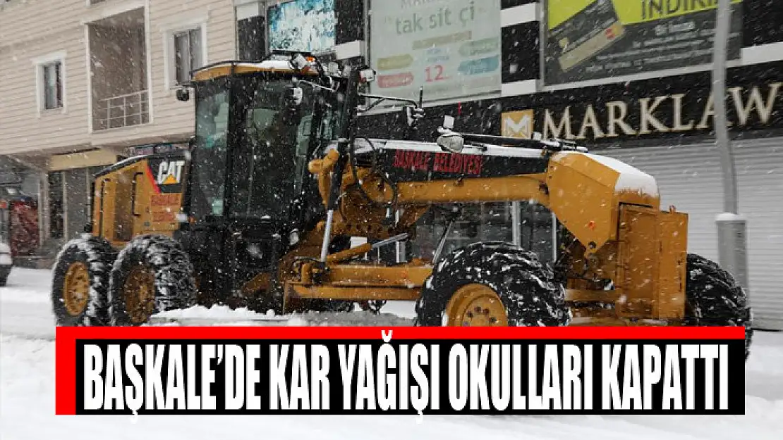 Başkale'de kar yağışı okulları kapattı