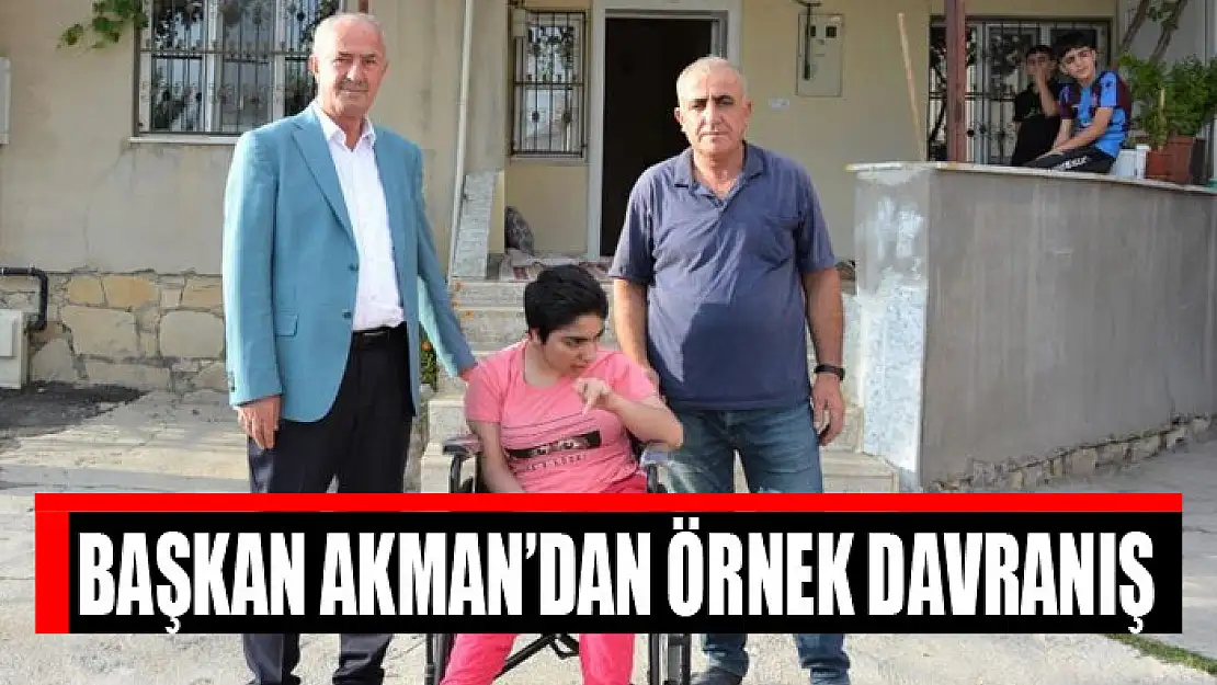 Başkan Akman'dan örnek davranış