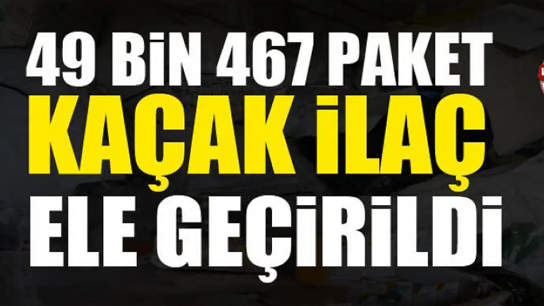 Van'da 49 bin 467 paket kaçak ilaç ele geçirildi 