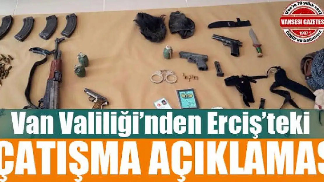 Van Valiliği'nden Erciş'teki çatışma açıklaması