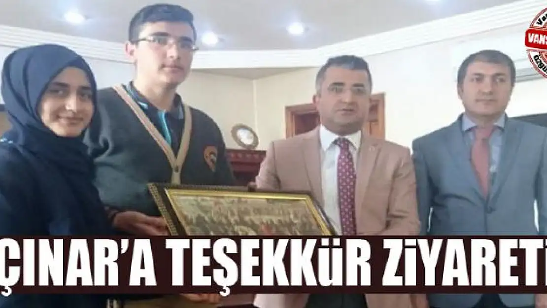 Kaymakam Çınar'a teşekkür ziyareti