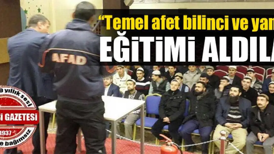 AFAD'dan 'Temel afet bilinci ve yangın' eğitimi