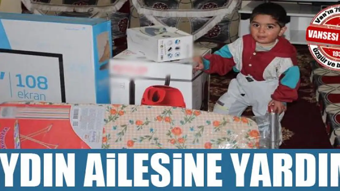 Aydın ailesine beyaz eşya yardımı