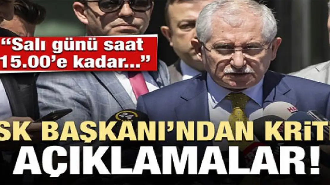 YSK Başkanı Sadi Güven'den kritik açıklamalar