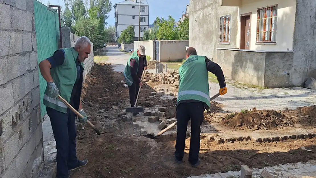 Bayazıt Mahallesi'nde parke taşı döşeme çalışmaları tamamlandı