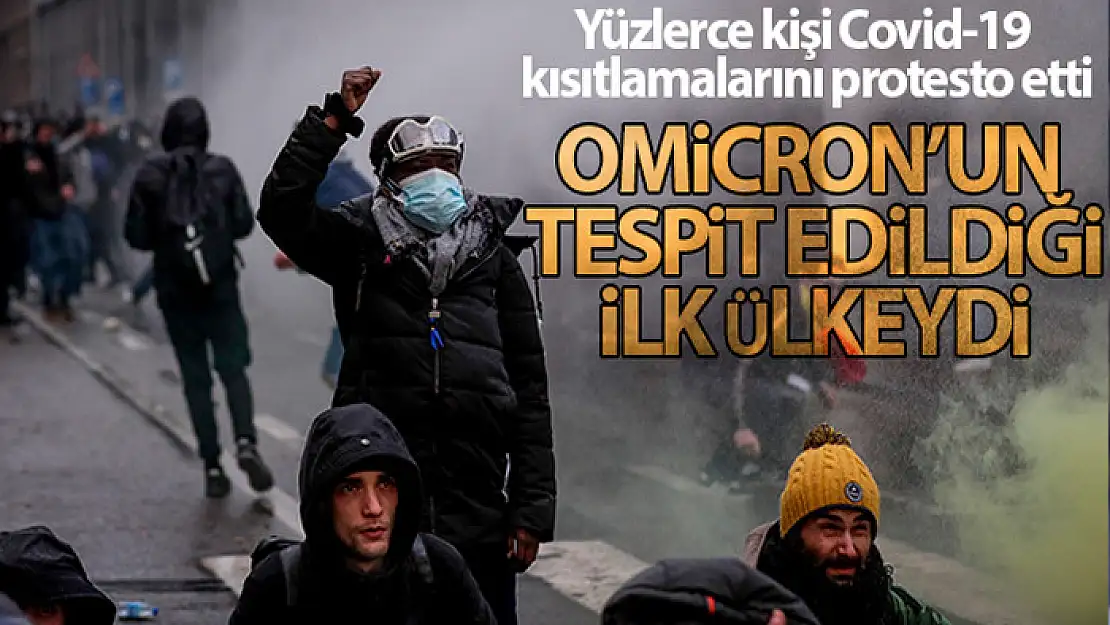 Belçika'da yüzlerce kişi Covid-19 kısıtlamalarını protesto etti