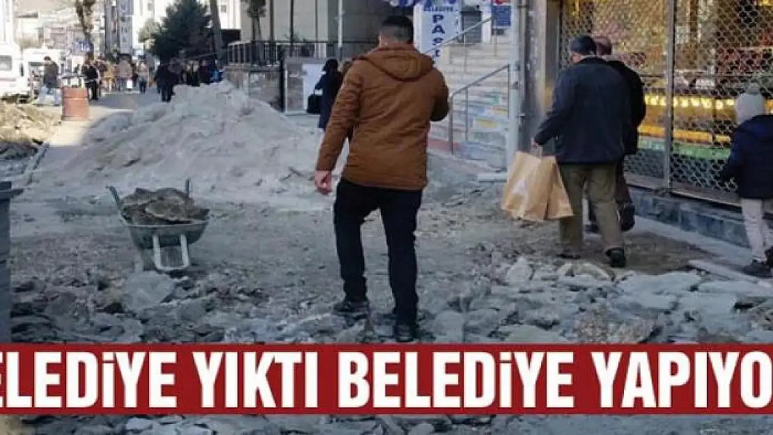 BELEDİYE YIKTI BELEDİYE YAPIYOR!