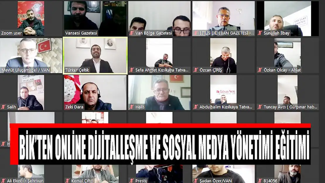 BİK'ten Online Dijitalleşme ve Sosyal Medya Yönetimi eğitimi