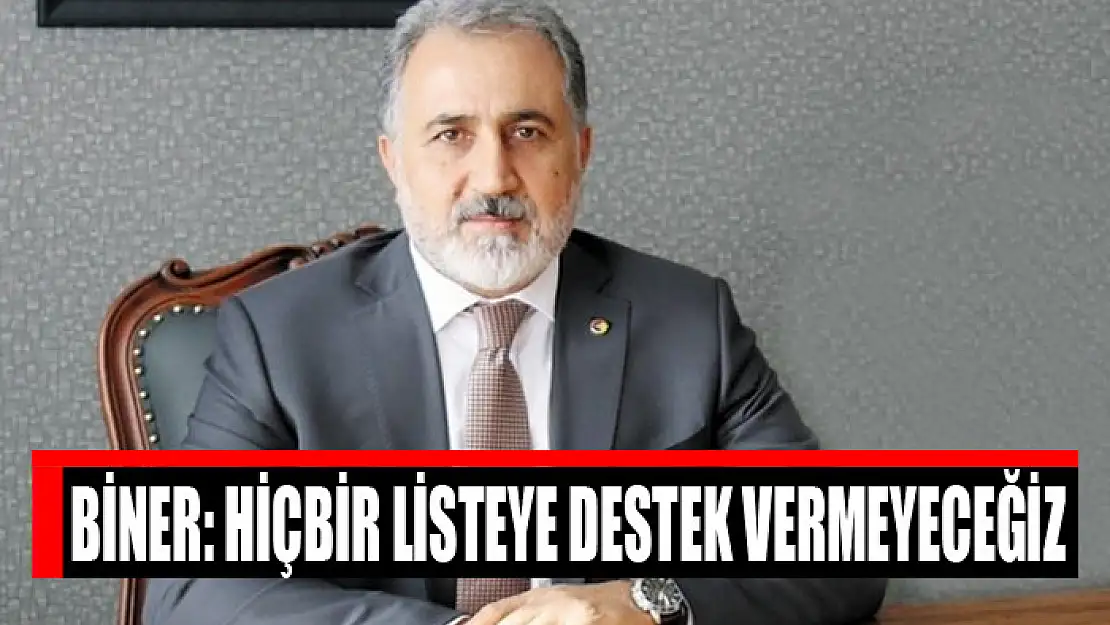 Biner: Hiçbir listeye destek vermeyeceğiz