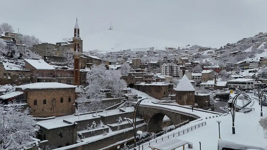 Bitlis'te karla gelen güzellik