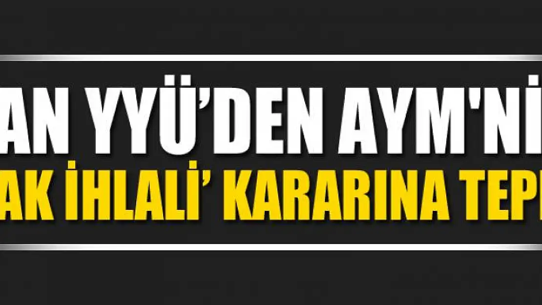 Van YYÜ'den AYM'nin 'hak ihlali' kararına tepki