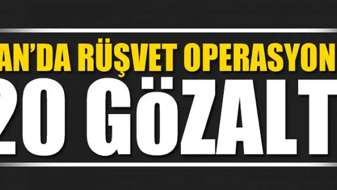 Van'da rüşvet operasyonu: 20 gözaltı