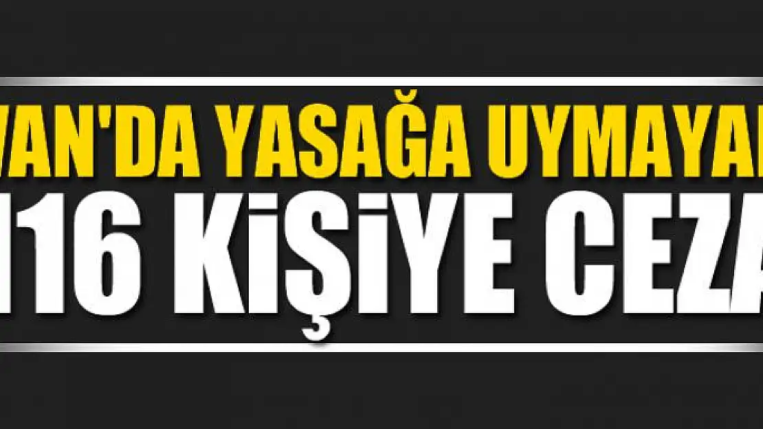 Van'da yasağa uymayan 116 kişiye para cezası uygulandı