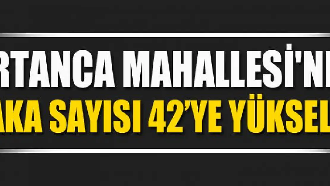 Ortanca Mahallesi'nde vaka sayısı 42'ye yükseldi