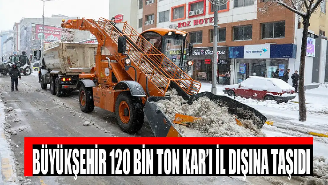 BÜYÜKŞEHİR 120 BİN TON KAR'I İL DIŞINA TAŞIDI