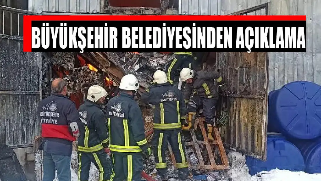 Büyükşehir Belediyesinden açıklama