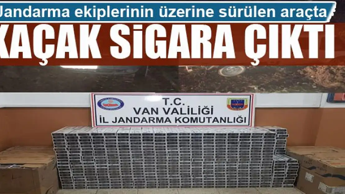 Jandarma ekiplerinin üzerine sürülen araçta kaçak sigara çıktı