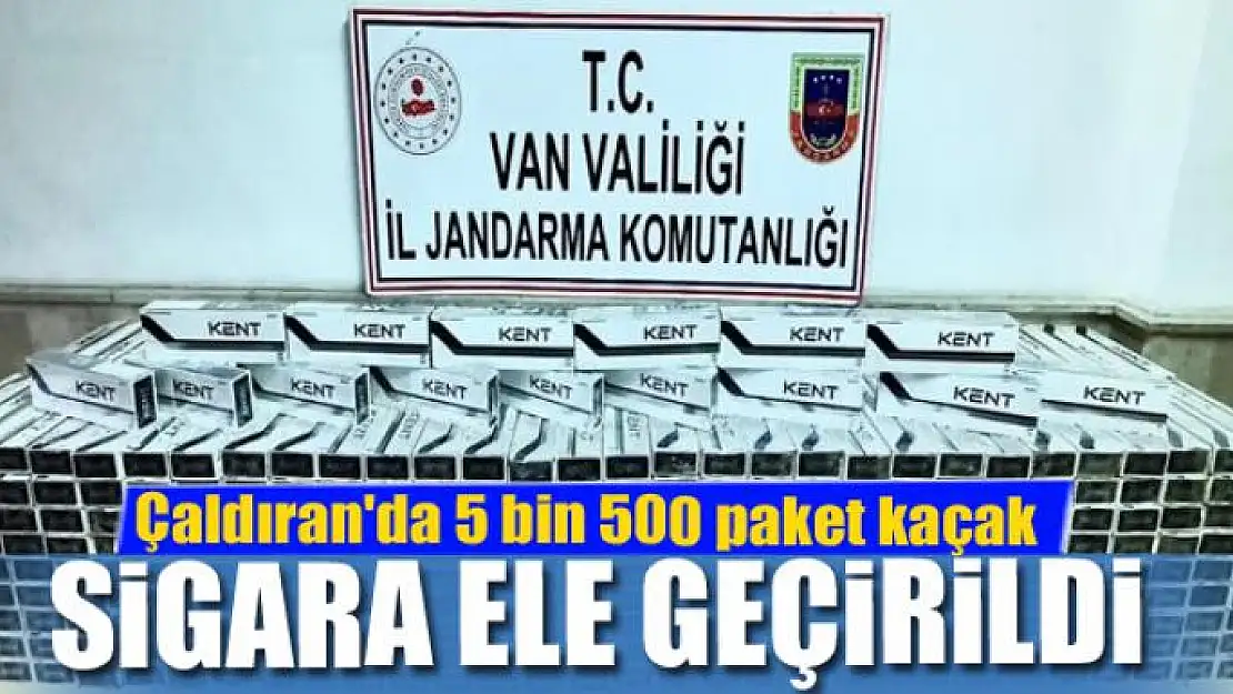 Çaldıran'da 5 bin 500 paket kaçak sigara ele geçirildi