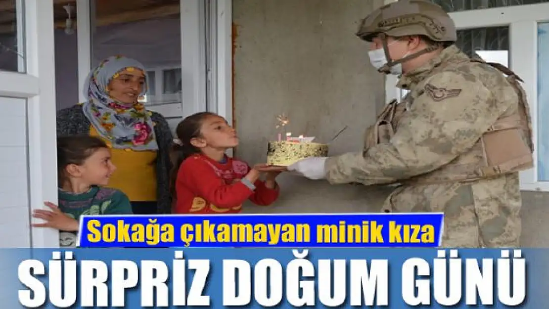 Sokağa çıkamayan minik kıza sürpriz doğum günü