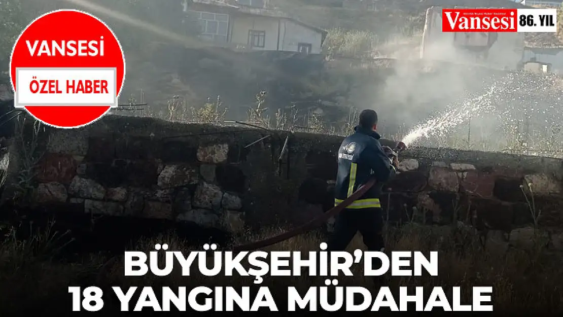 Büyükşehir'den18 yangına müdahale