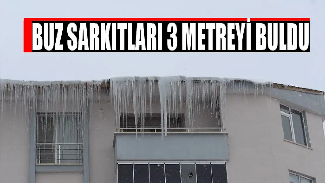 BUZ SARKITLARI 3 METREYİ BULDU