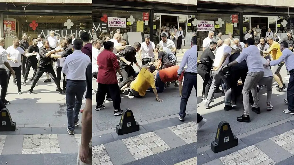 Cadde ortası bir anda boks ringine döndü