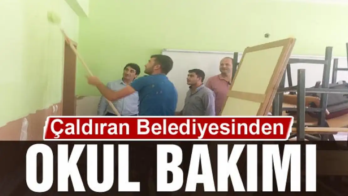 Çaldıran Belediyesinden okul bakımı