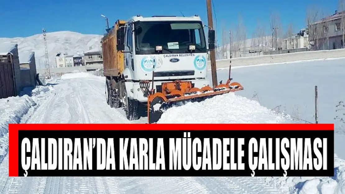 Çaldıran'da karla mücadele çalışması