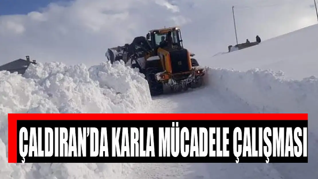 Çaldıran'da karla mücadele çalışması