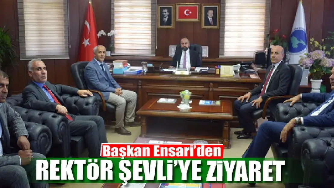 Başkan Ensari'den Rektör Şevli'ye ziyaret