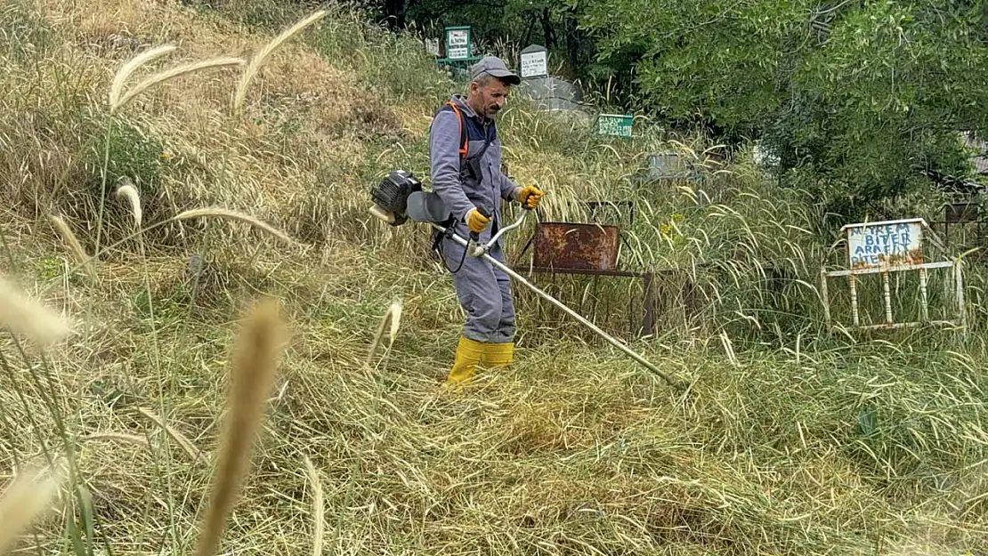 Çatak'ta mezarlıklar temizlendi