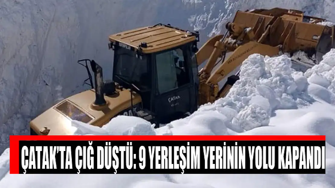 Çatak'ta çığ düştü: 9 yerleşim yerinin yolu kapandı