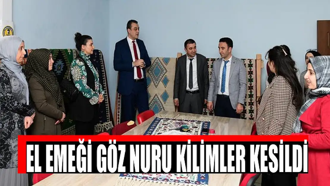 Çatak'ta el emeği göz nuru kilimler kesildi