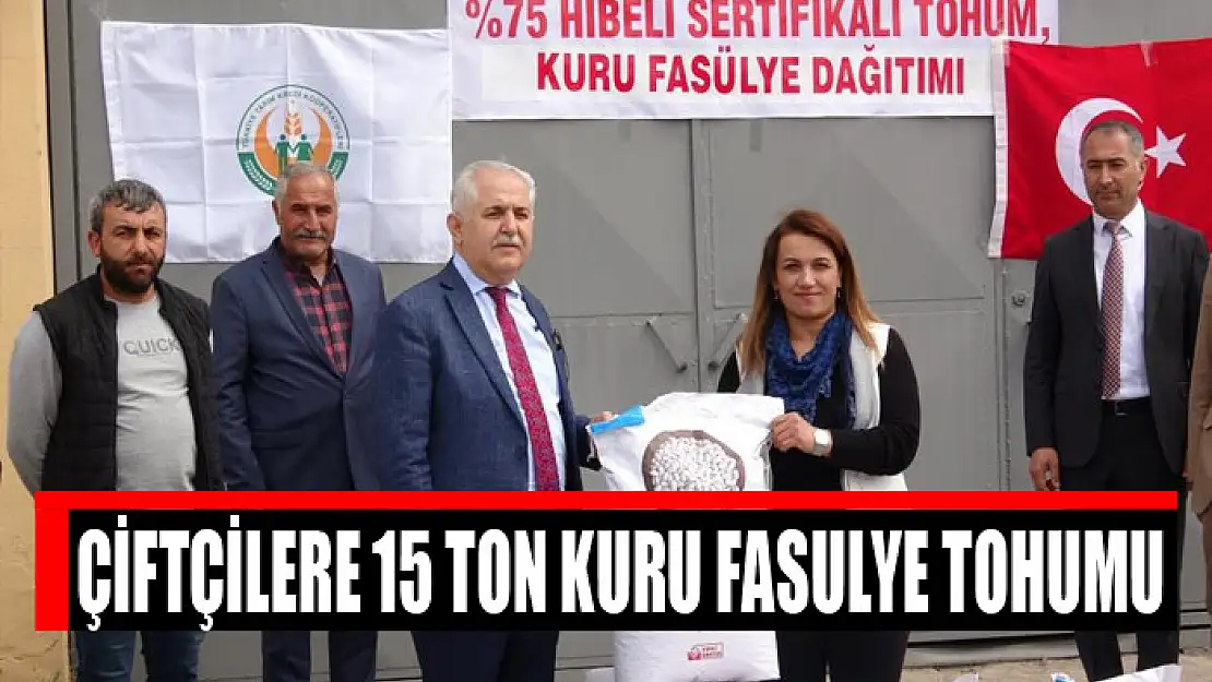 Çiftçilere 15 ton kuru fasulye tohumu