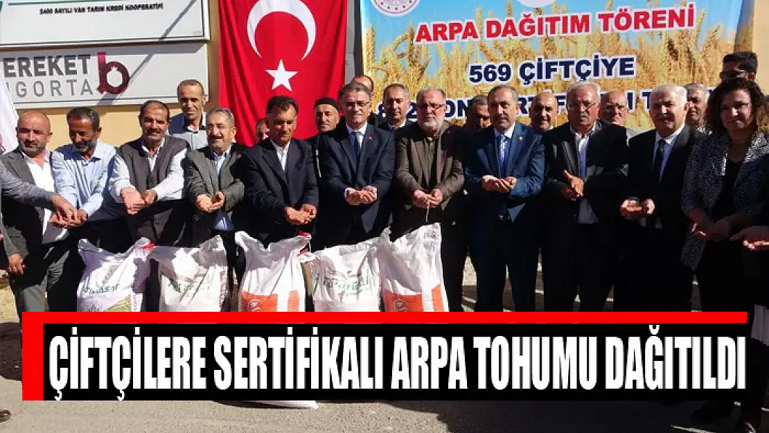 Çiftçilere sertifikalı arpa tohumu dağıtıldı