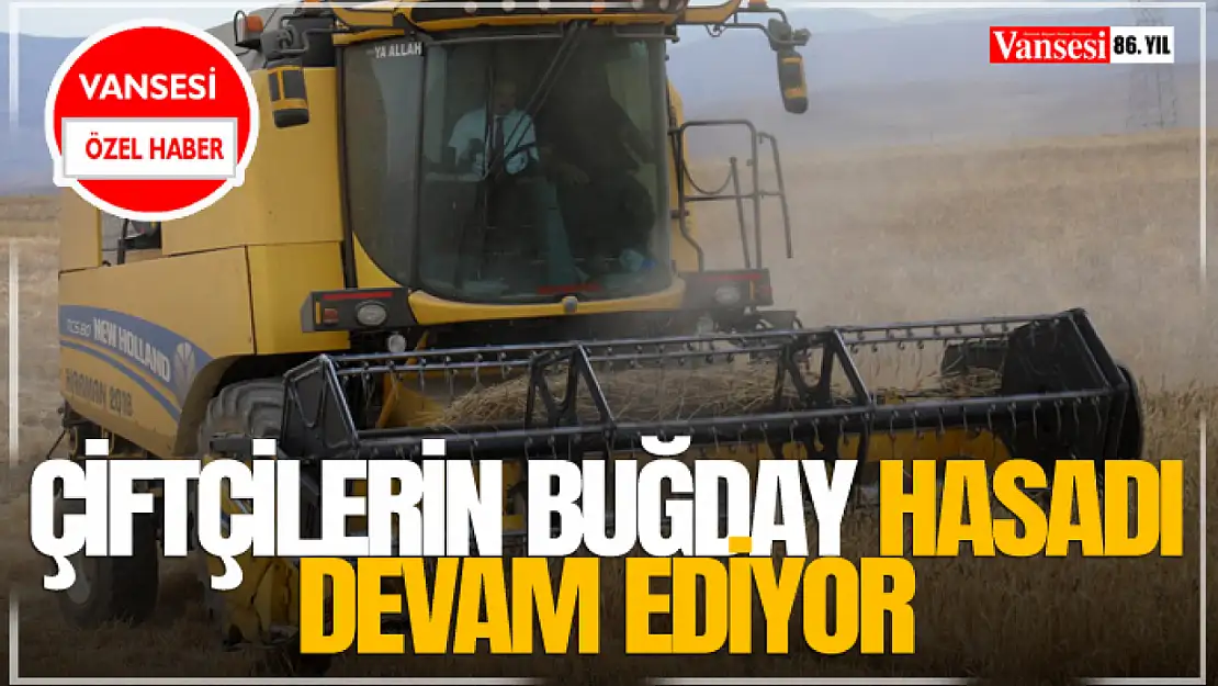 Çiftçilerin Buğday Hasadı Devam Ediyor