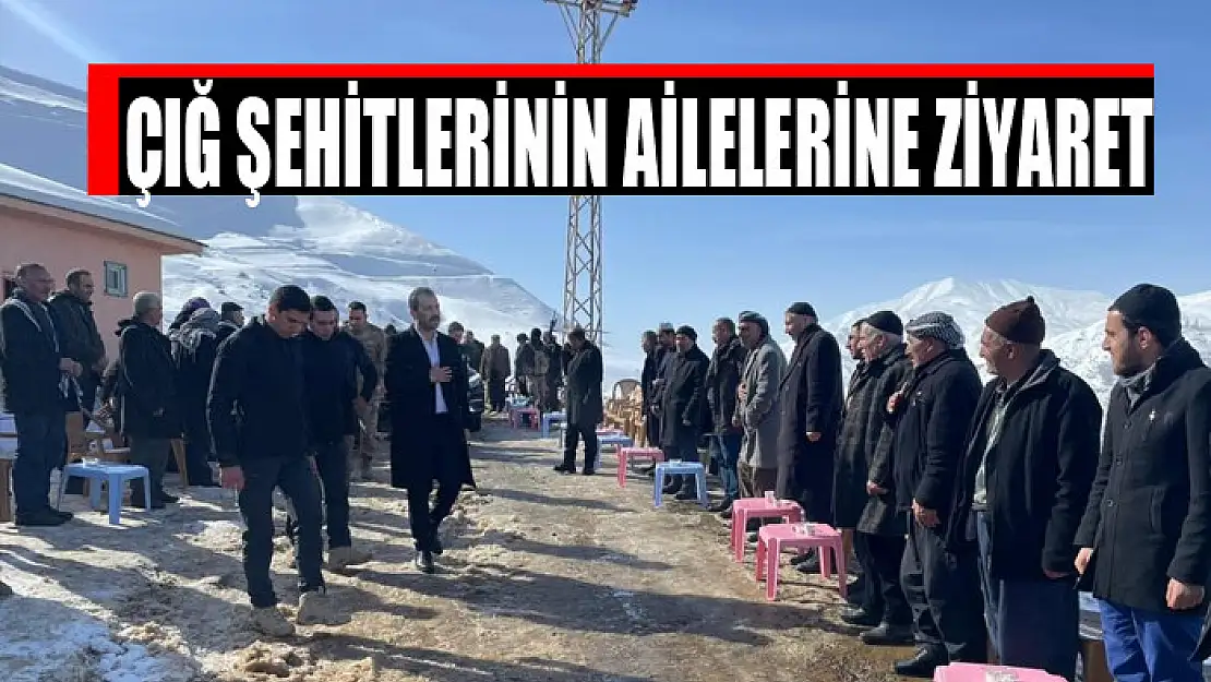 Çığ şehitlerinin ailelerine ziyaret