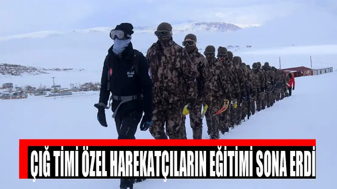 Çığ timi özel harekatçıların eğitimi sona erdi