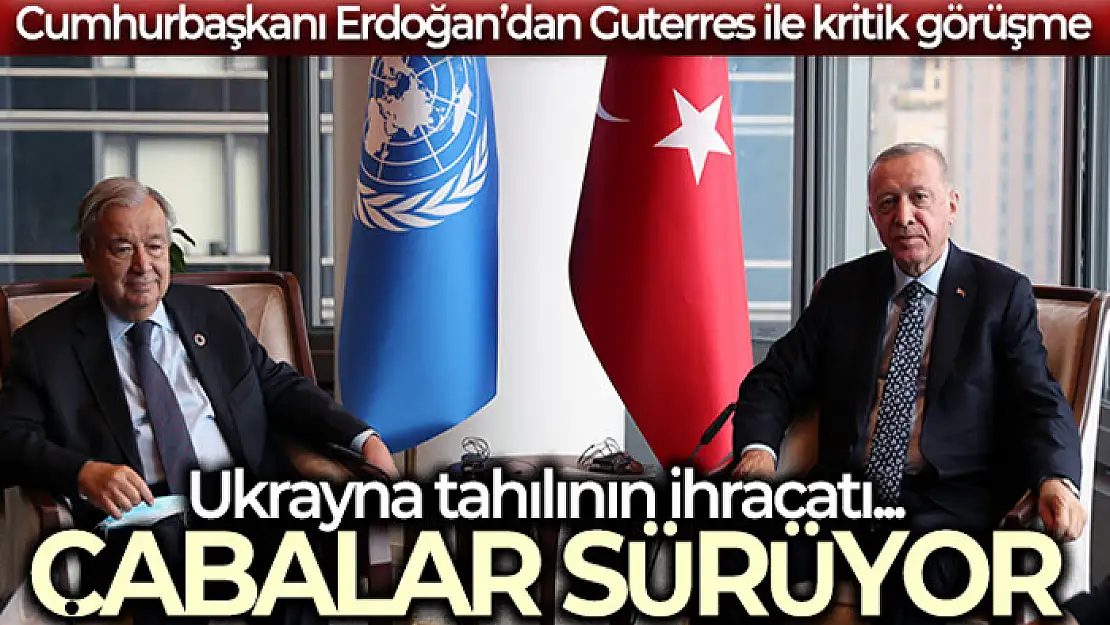 Cumhurbaşkanı Erdoğan BM Genel Sekreteri Guterres ile görüştü