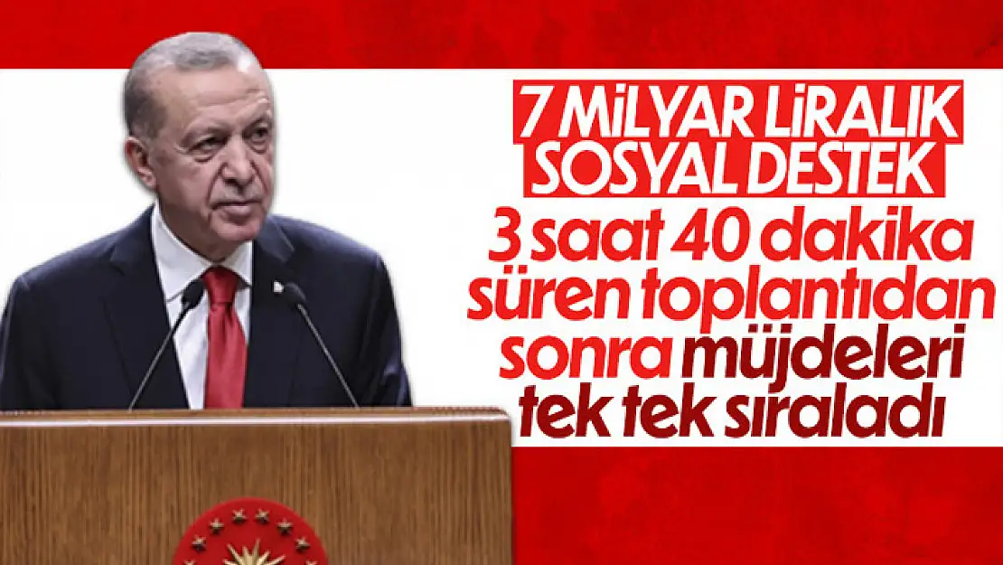 Cumhurbaşkanı Erdoğan destek paketlerini duyurdu