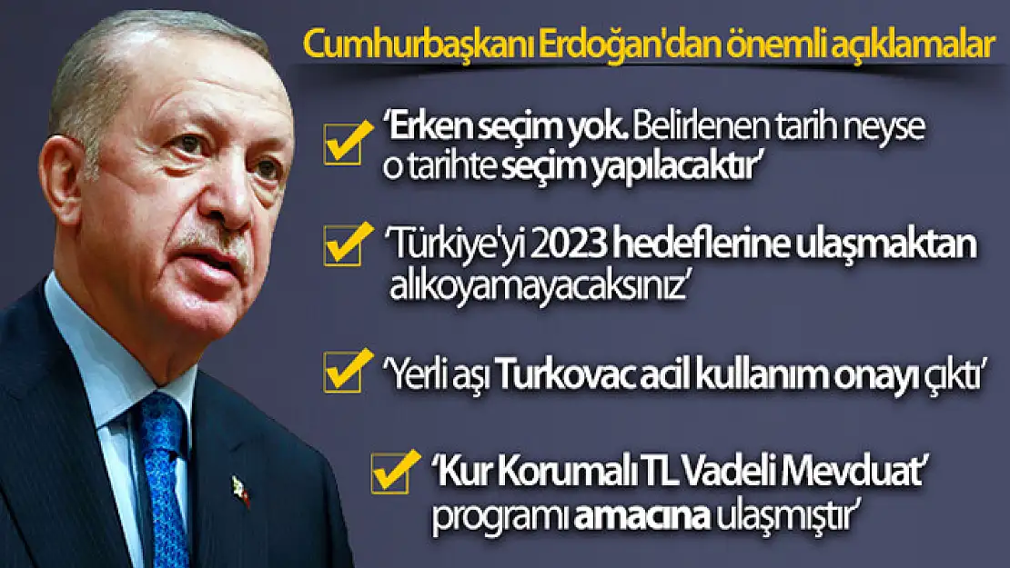 Cumhurbaşkanı Erdoğan: Erken seçim yok