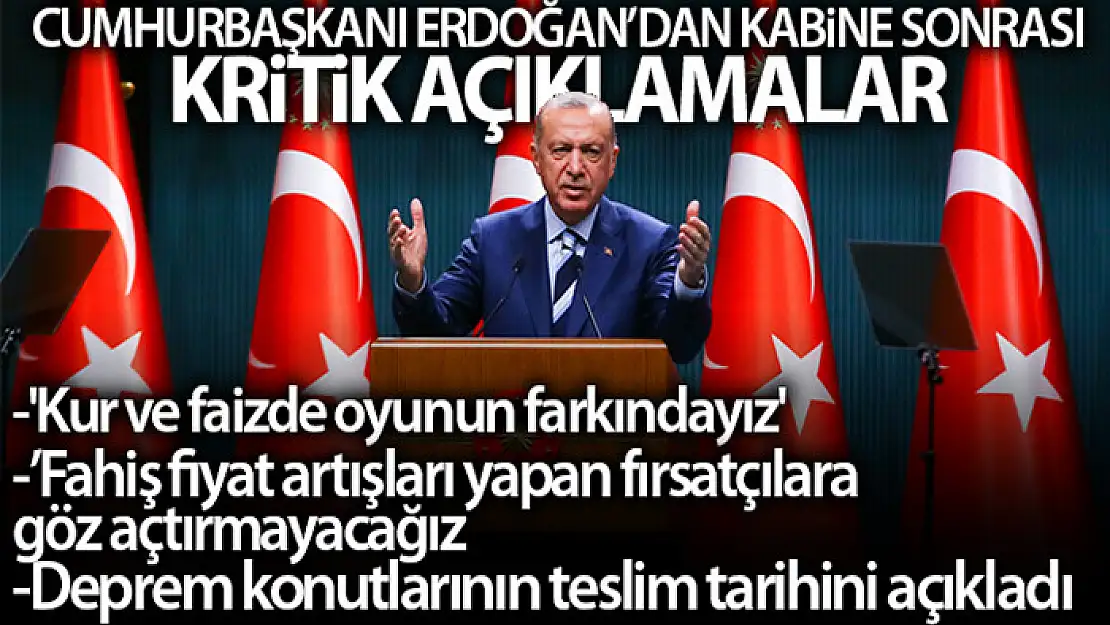 Cumhurbaşkanı Erdoğan: Kur ve faizde oyunun farkındayız