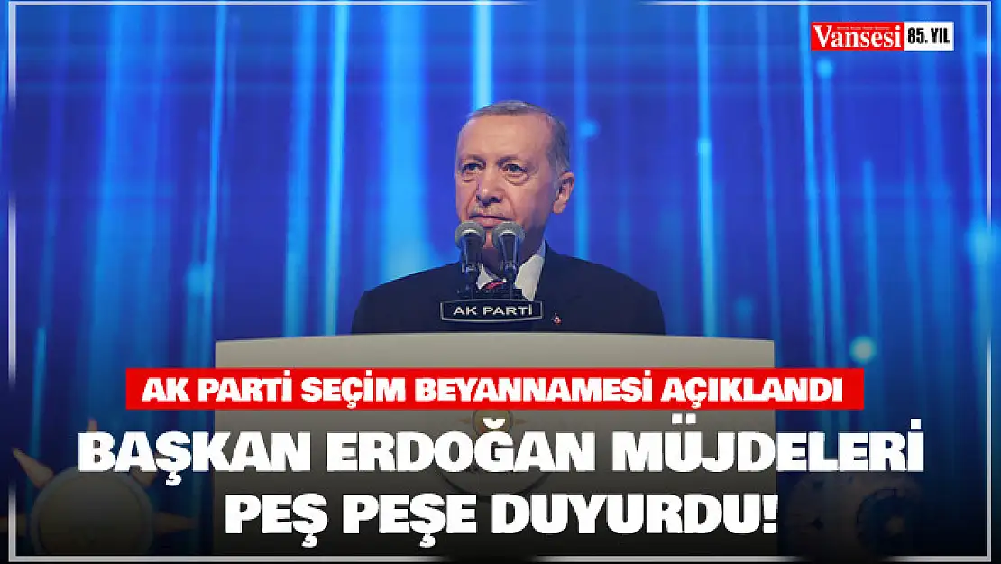 Cumhurbaşkanı Erdoğan müjdeleri peş peşe duyurdu!