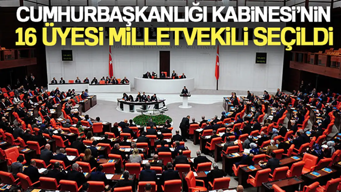 Cumhurbaşkanlığı Kabinesi'nin 16 üyesi milletvekili seçildi