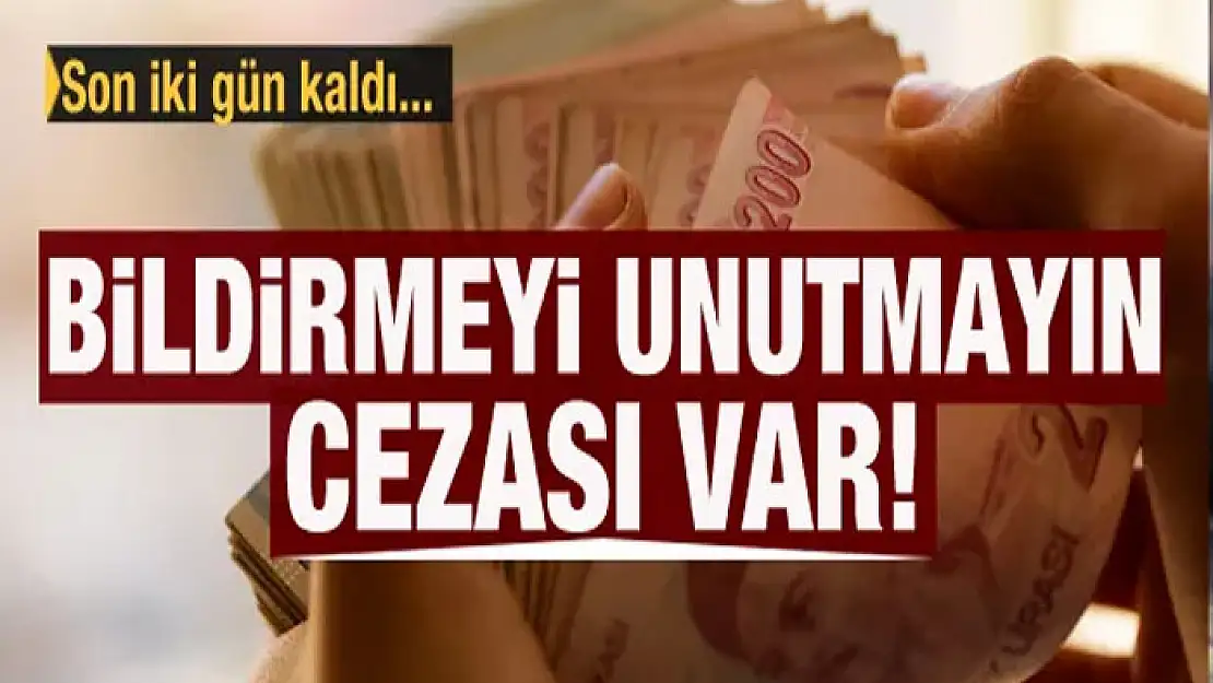 Değerli konutta beyannameyi unutmayın! Son 2 gün