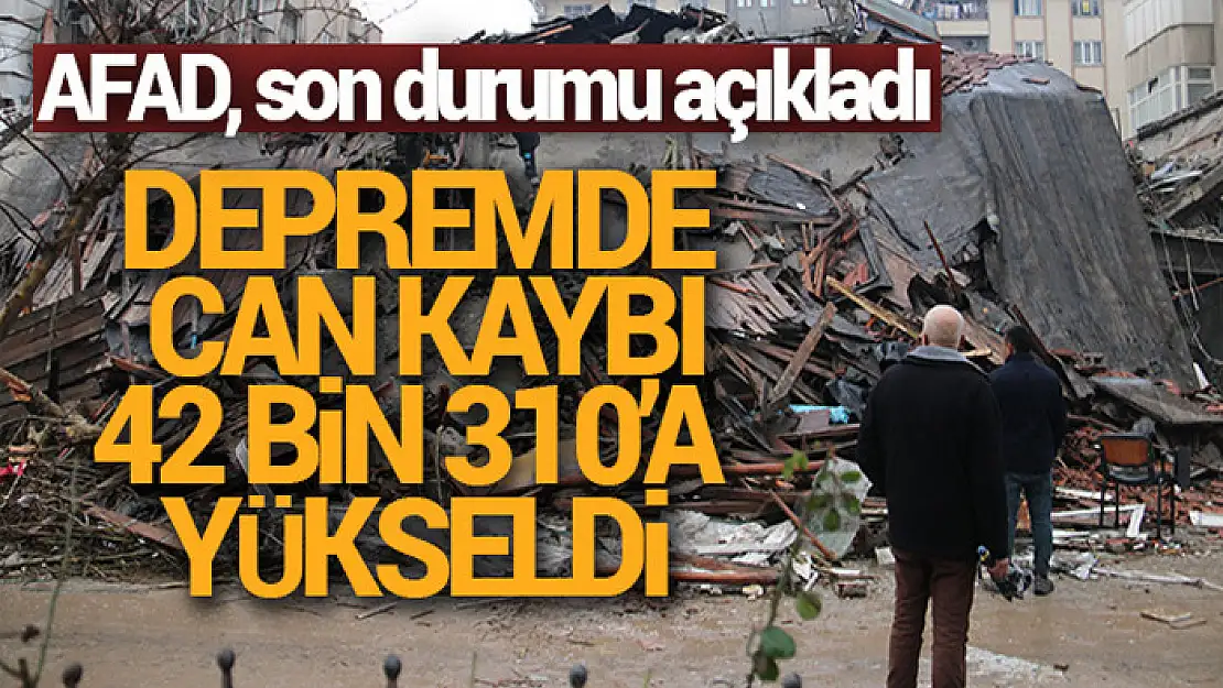 Depremde can kaybı 42 bin 310'a yükseldi