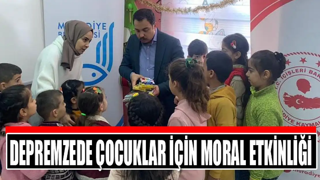 Depremzede çocuklar için moral etkinliği