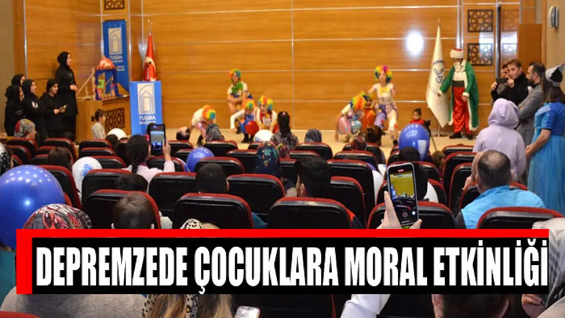 Depremzede çocuklara moral etkinliği