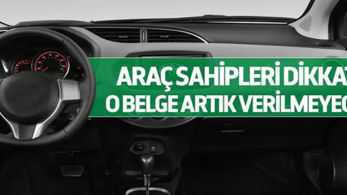 Motorlu Araç Trafik Belgesi kalkıyor