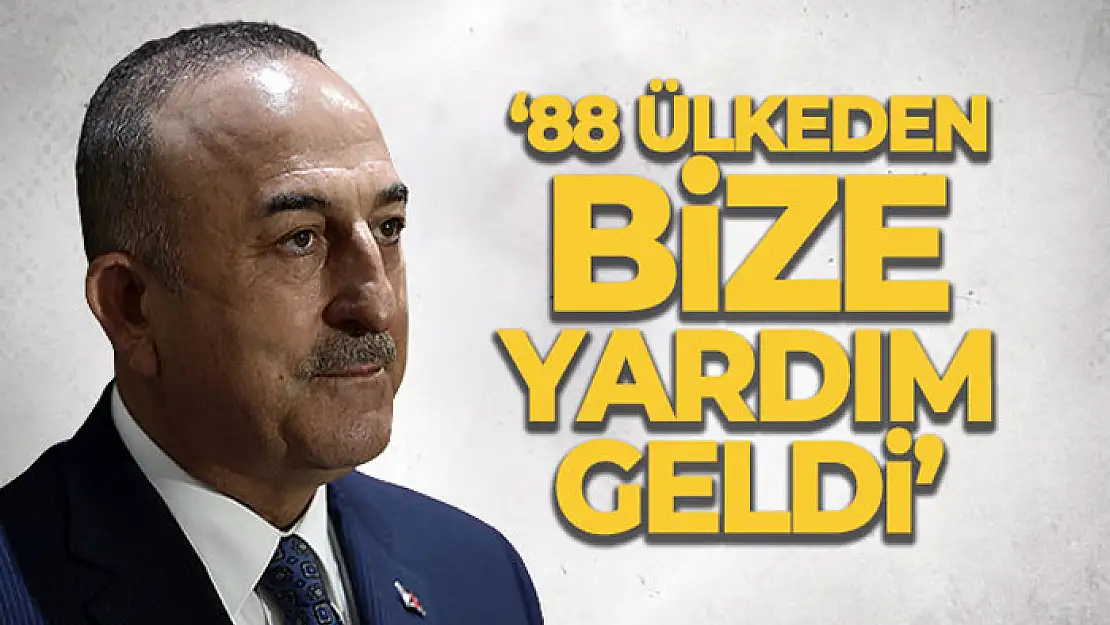 Dışişleri Bakanı Mevlüt Çavuşoğlu: '88 ülkeden bize yardım geldi'